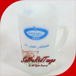 Vintage Goebel Private Stock 22 Beer Mug Milk Glass Patio Pleasure Fishing